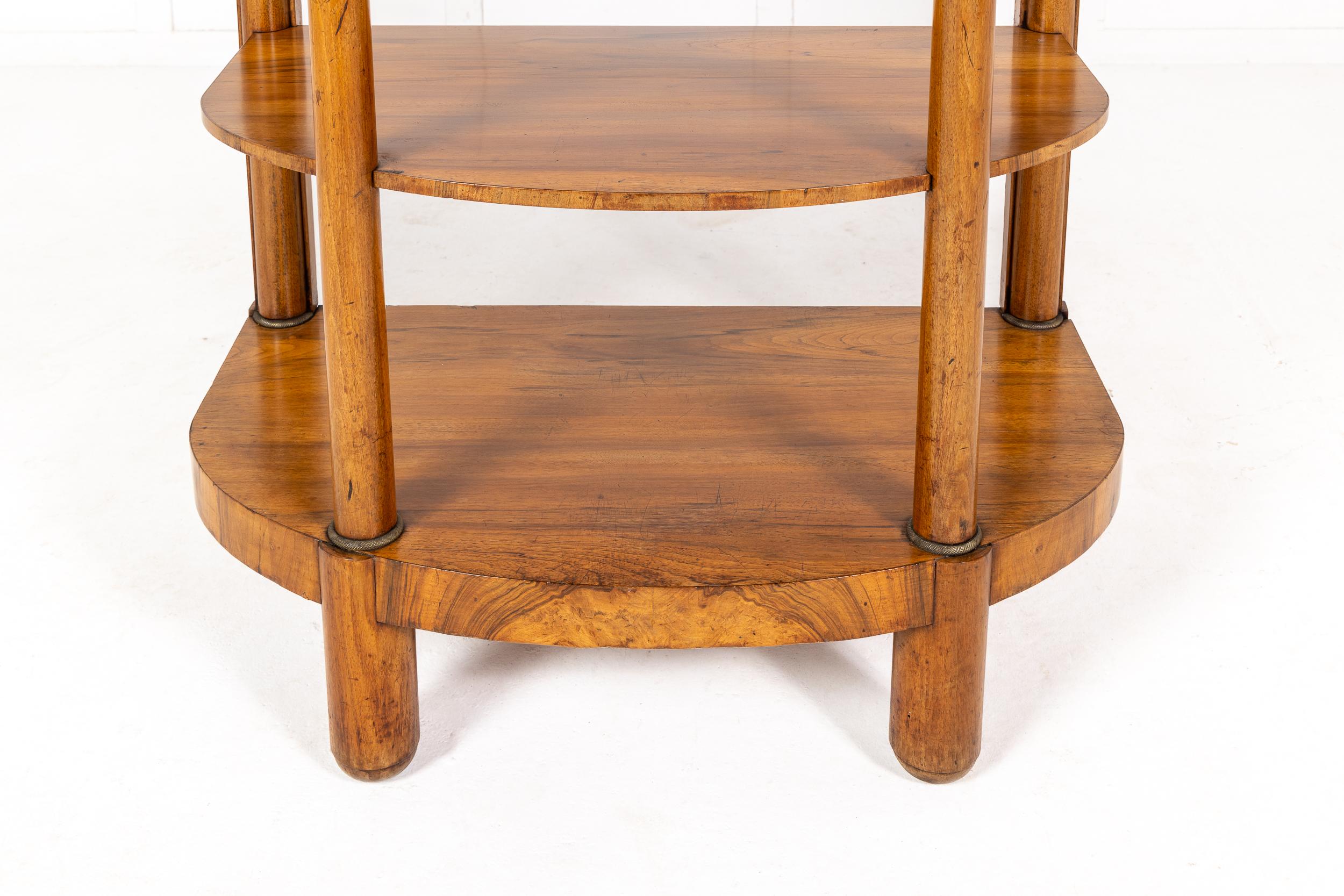 19th Century French Walnut Display Stand / Étagère For Sale 1
