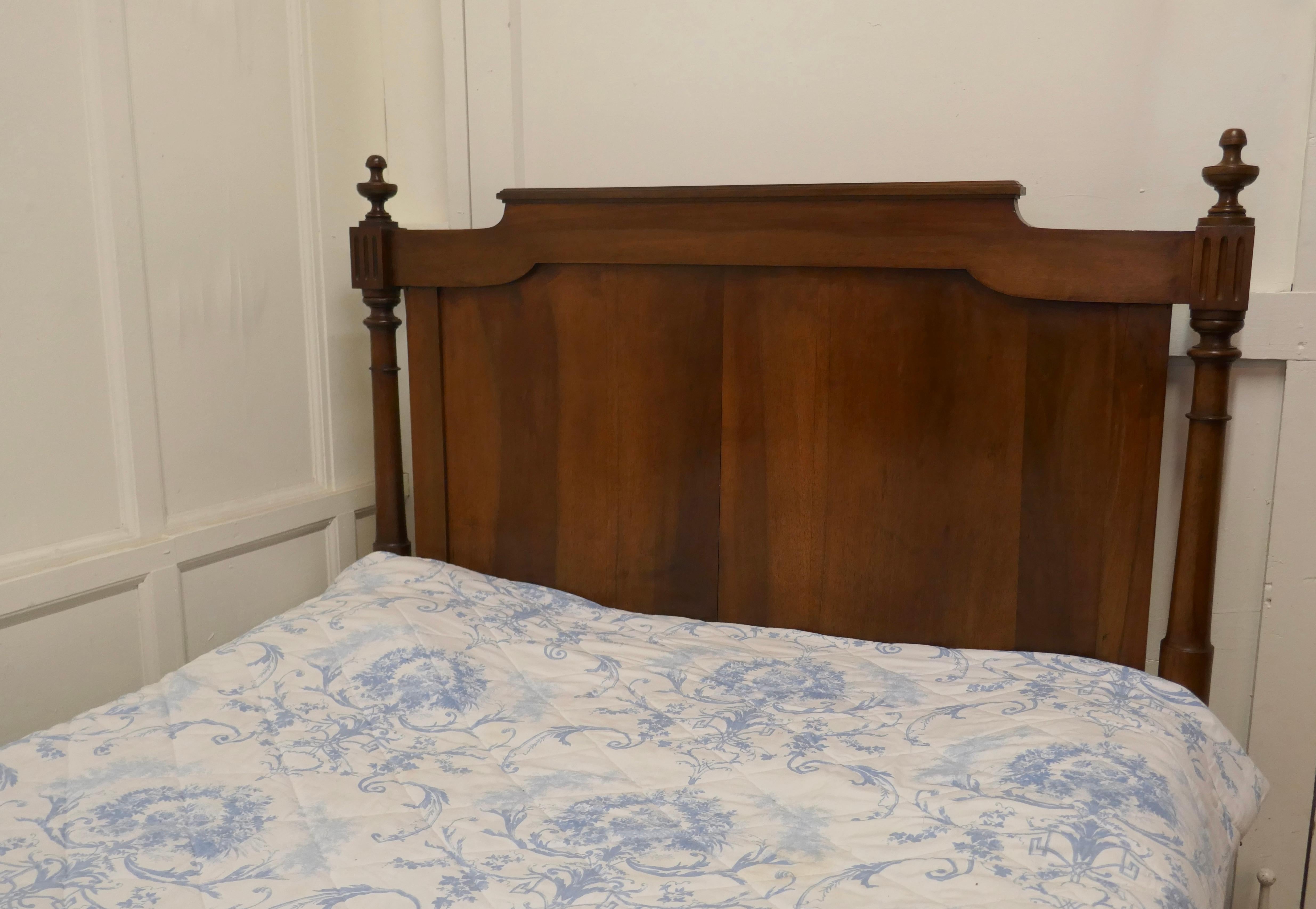 19th Century French Walnut Double Bed 4