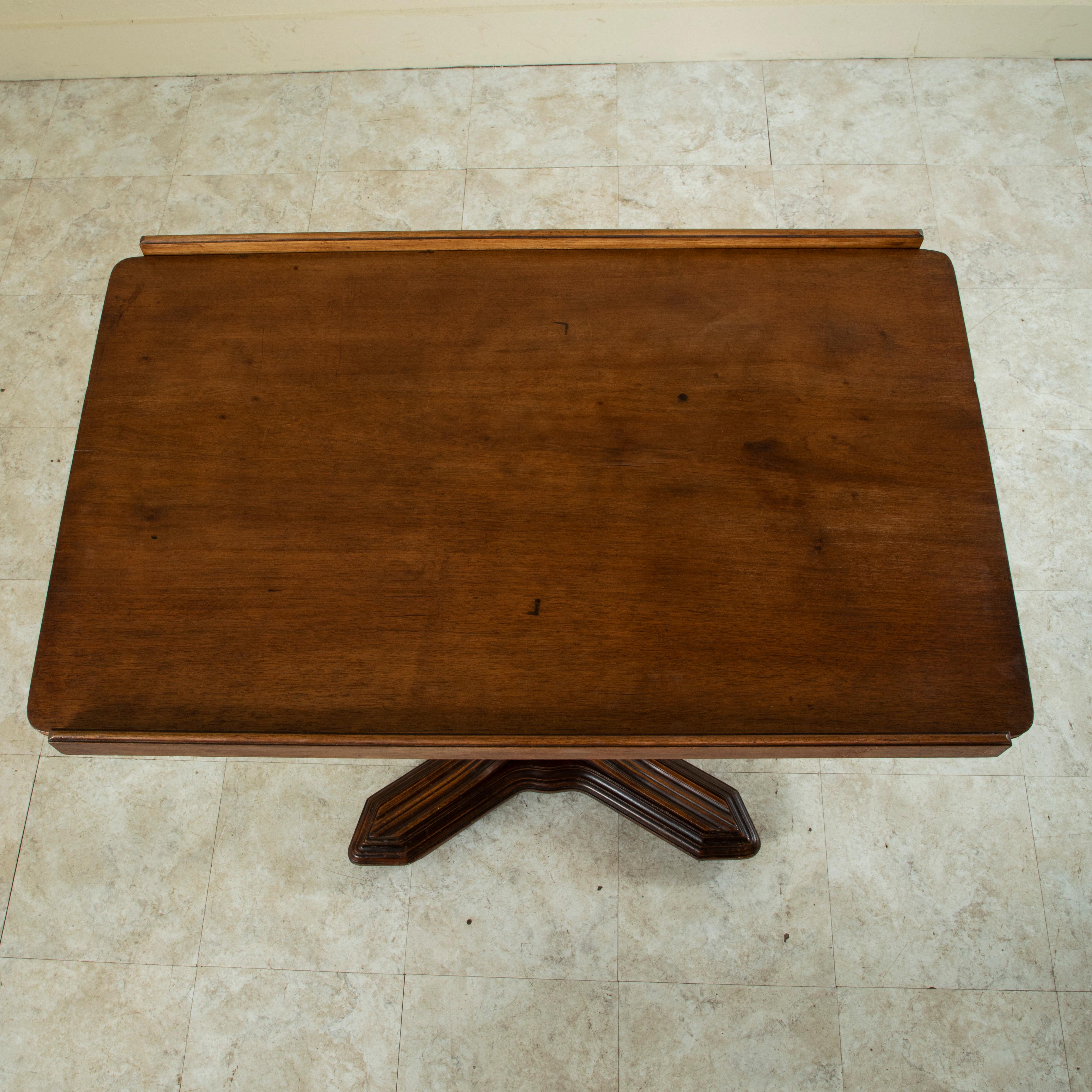 19th Century French Walnut Drafting Table or Standing Desk with Maker’s Label For Sale 10