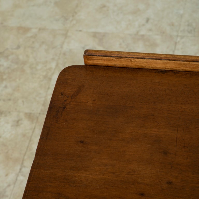 19th Century French Walnut Drafting Table or Standing Desk with Maker’s