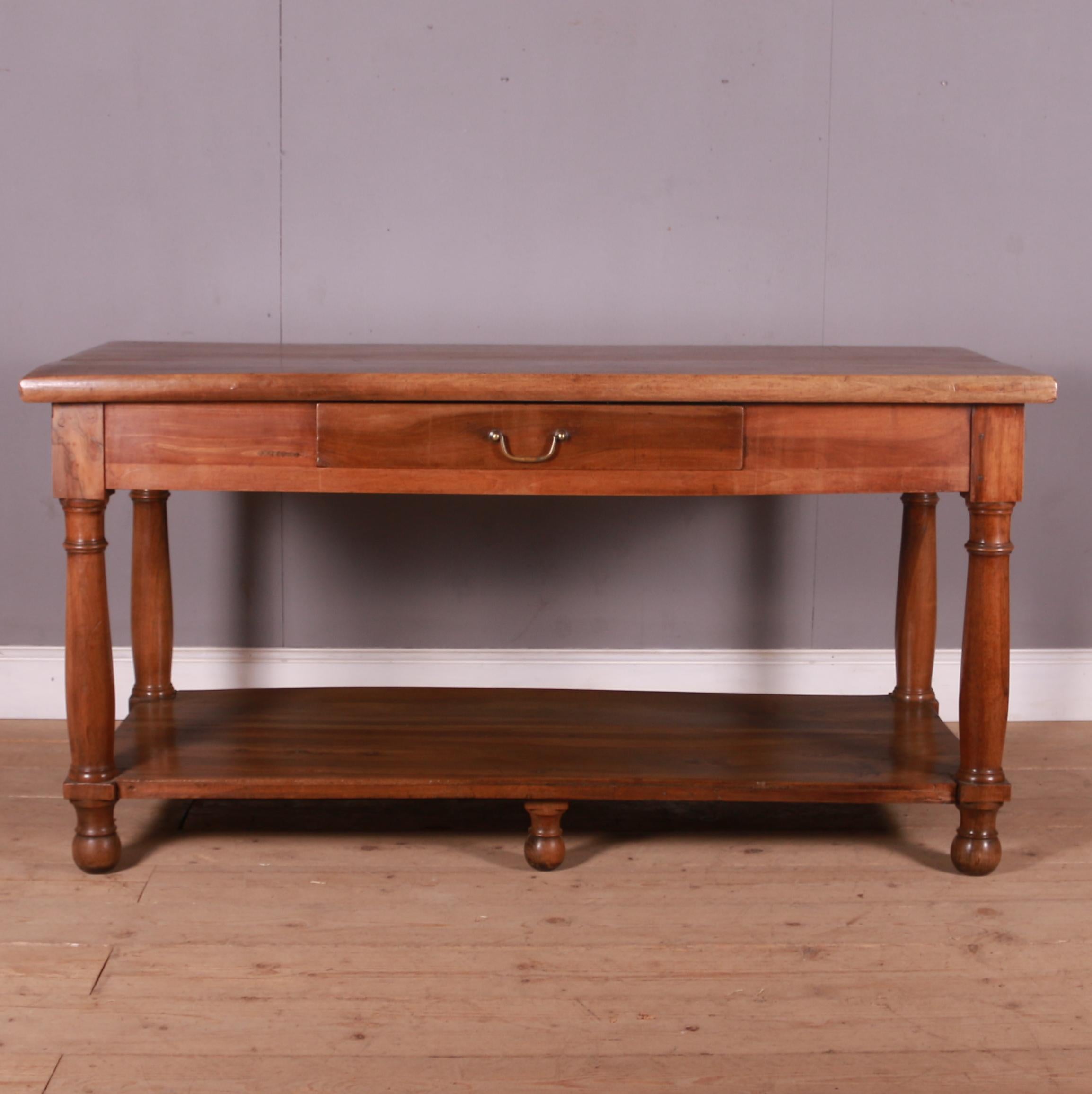 Wonderful early 19th C French Walnut 1 drawer drapers table / centre table. Wonderful 2
