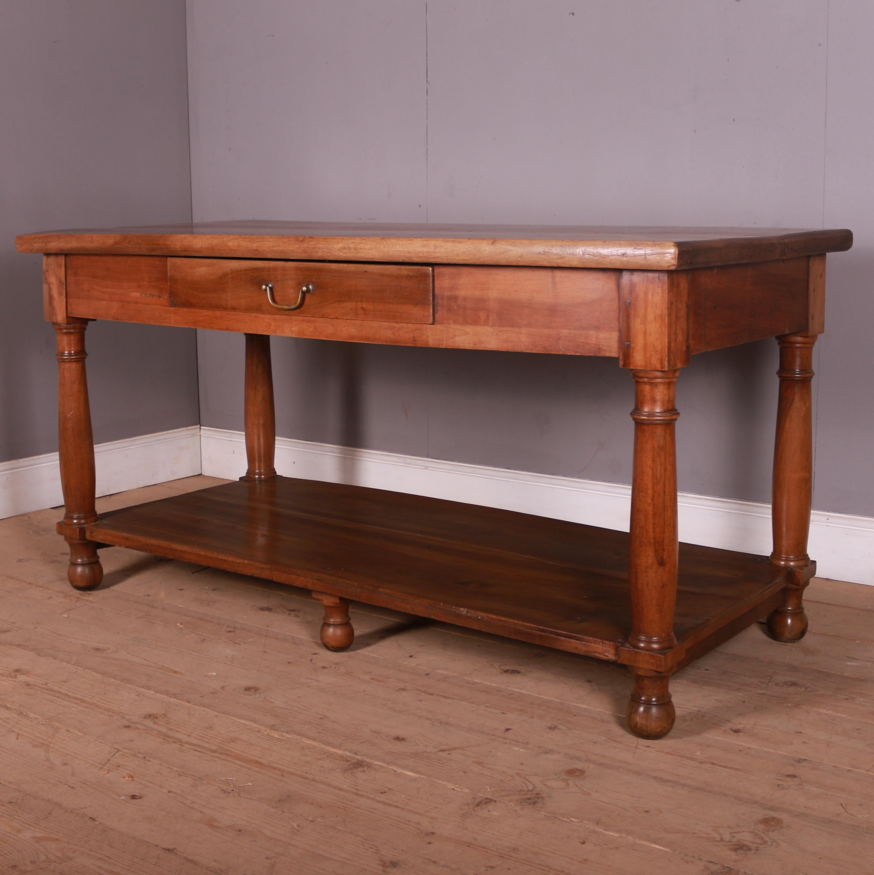 Polished 19th Century French Walnut Drapers / Center Table