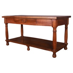 19th Century French Walnut Drapers / Center Table