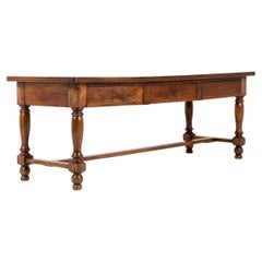 19th Century French Walnut Drapers/Serving Table