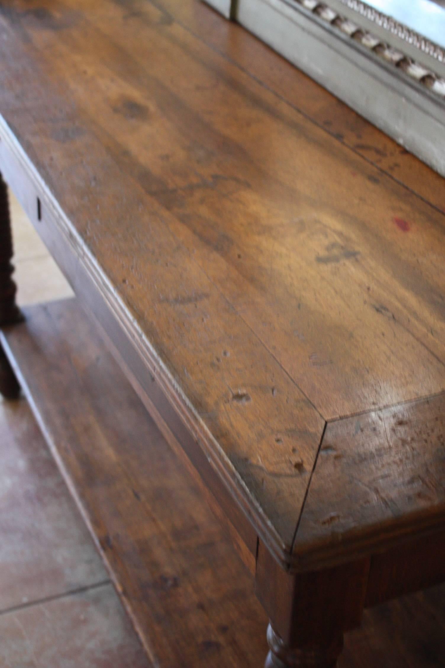 19th Century French Walnut Drapers Table 2