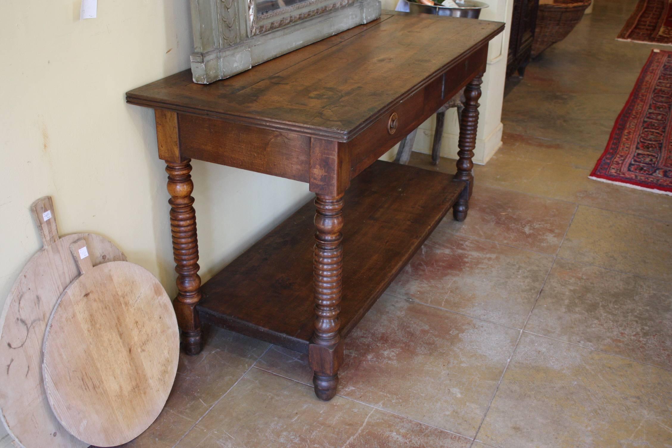 19th Century French Walnut Drapers Table 3
