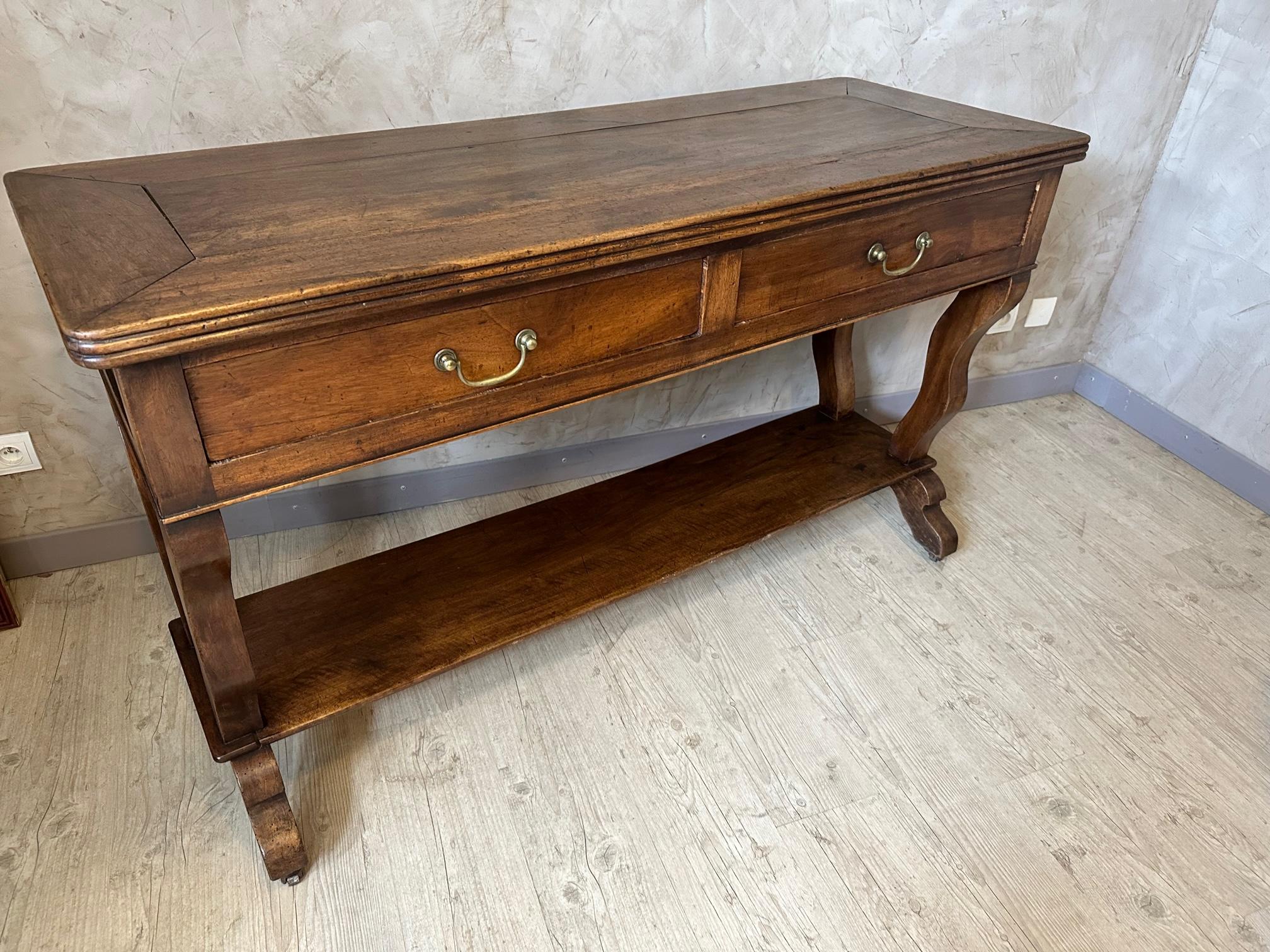 Late 20th Century 19th Century French Walnut Drapers Table For Sale