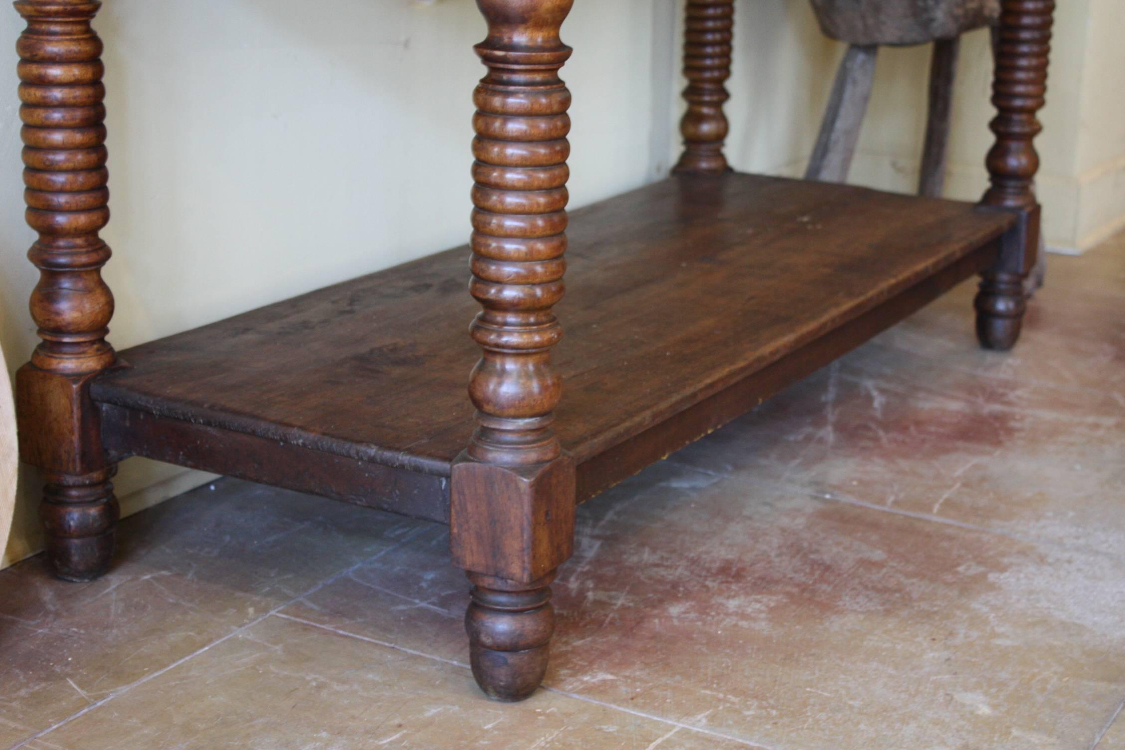 19th Century French Walnut Drapers Table 4