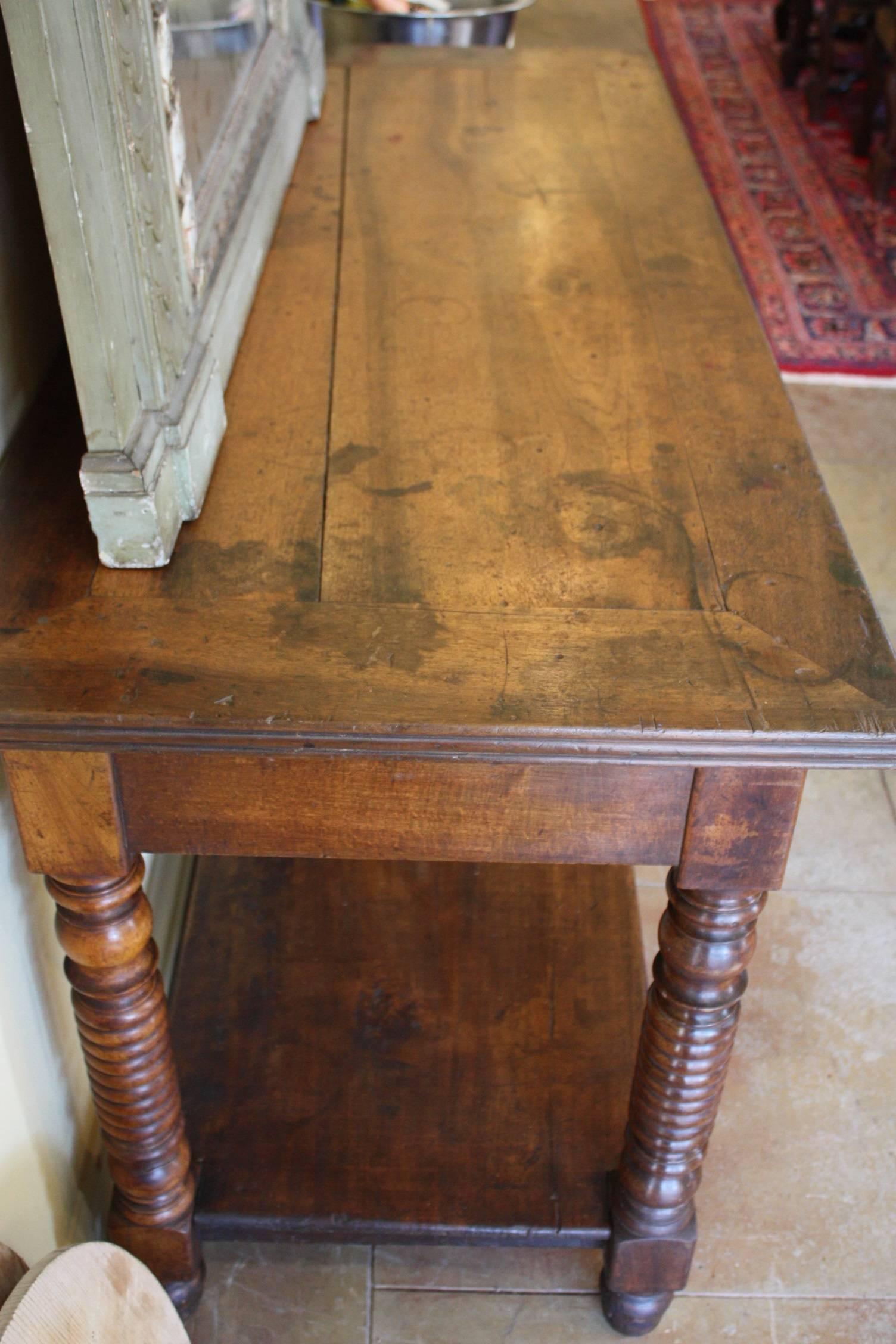 19th Century French Walnut Drapers Table 5