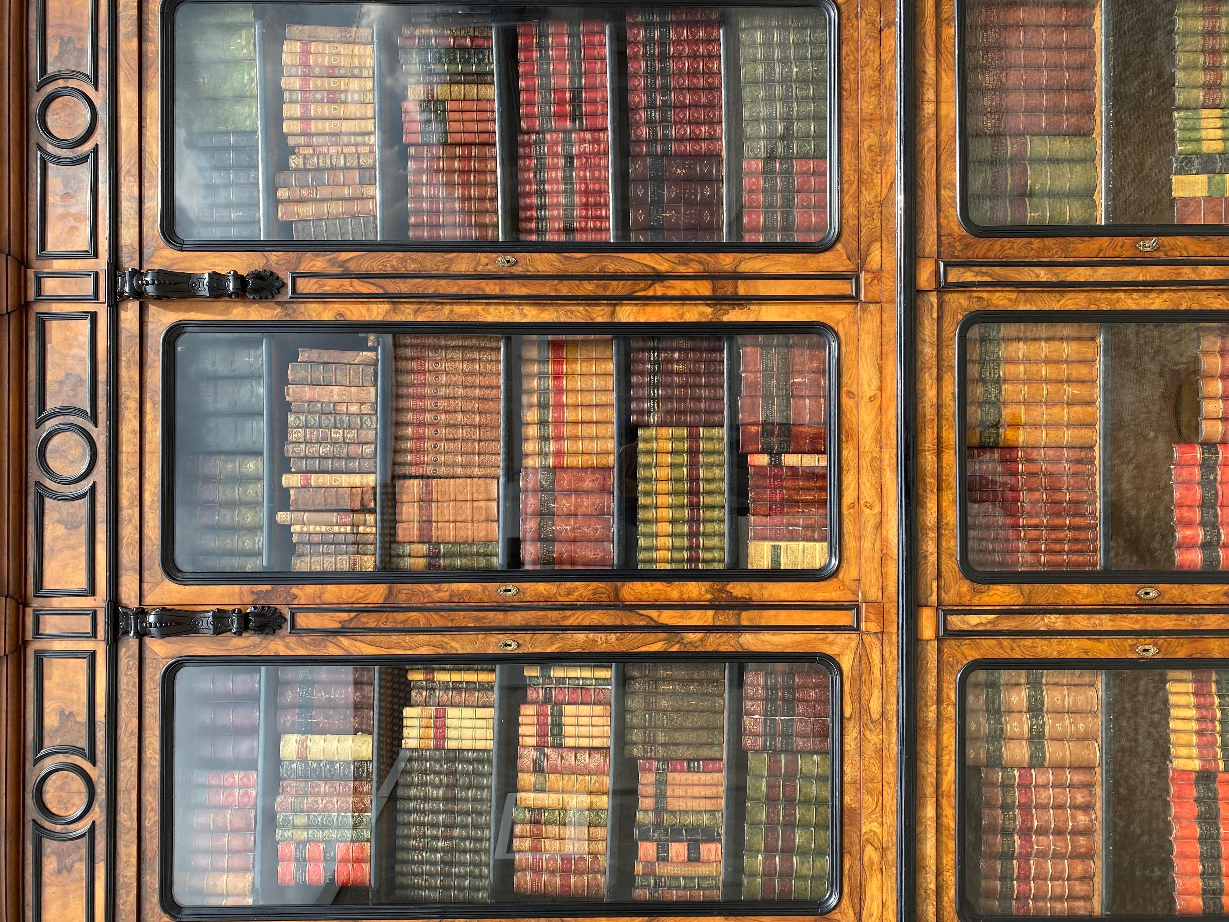 Libreria francese in noce ed ebano del XIX secolo in vendita 2