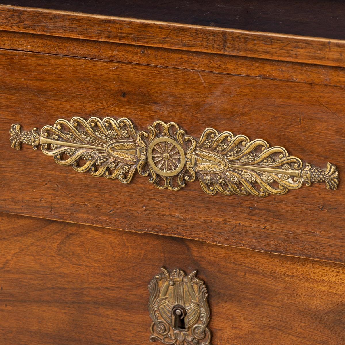 19th Century French Walnut Empire Style Chest of Drawers, circa 1820 4