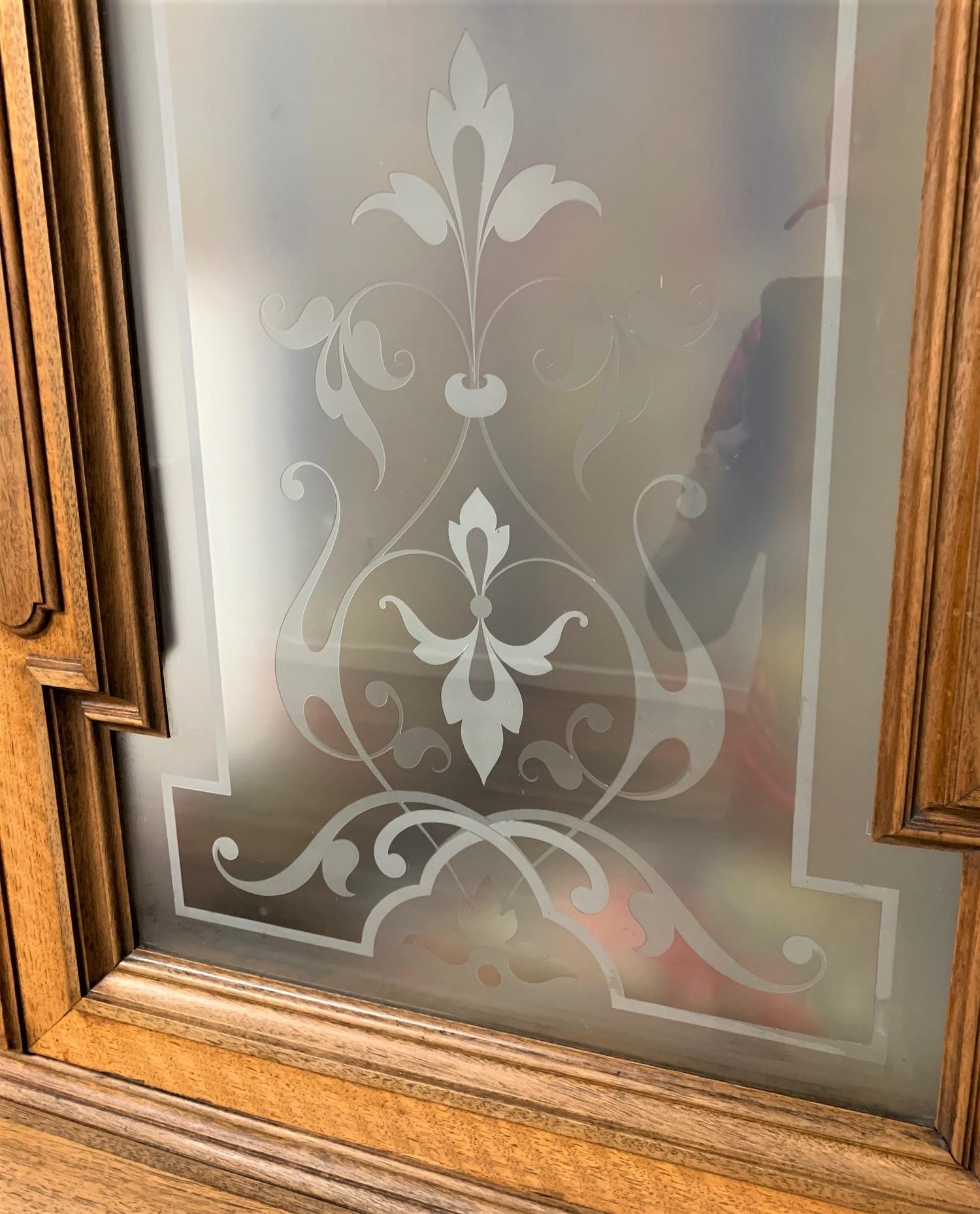 glass door etching design