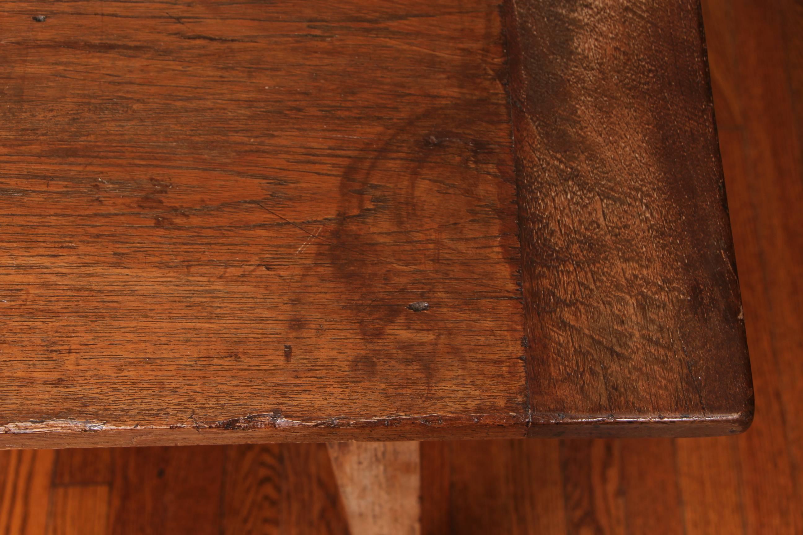 19th Century French Walnut Farm Dining Table 4