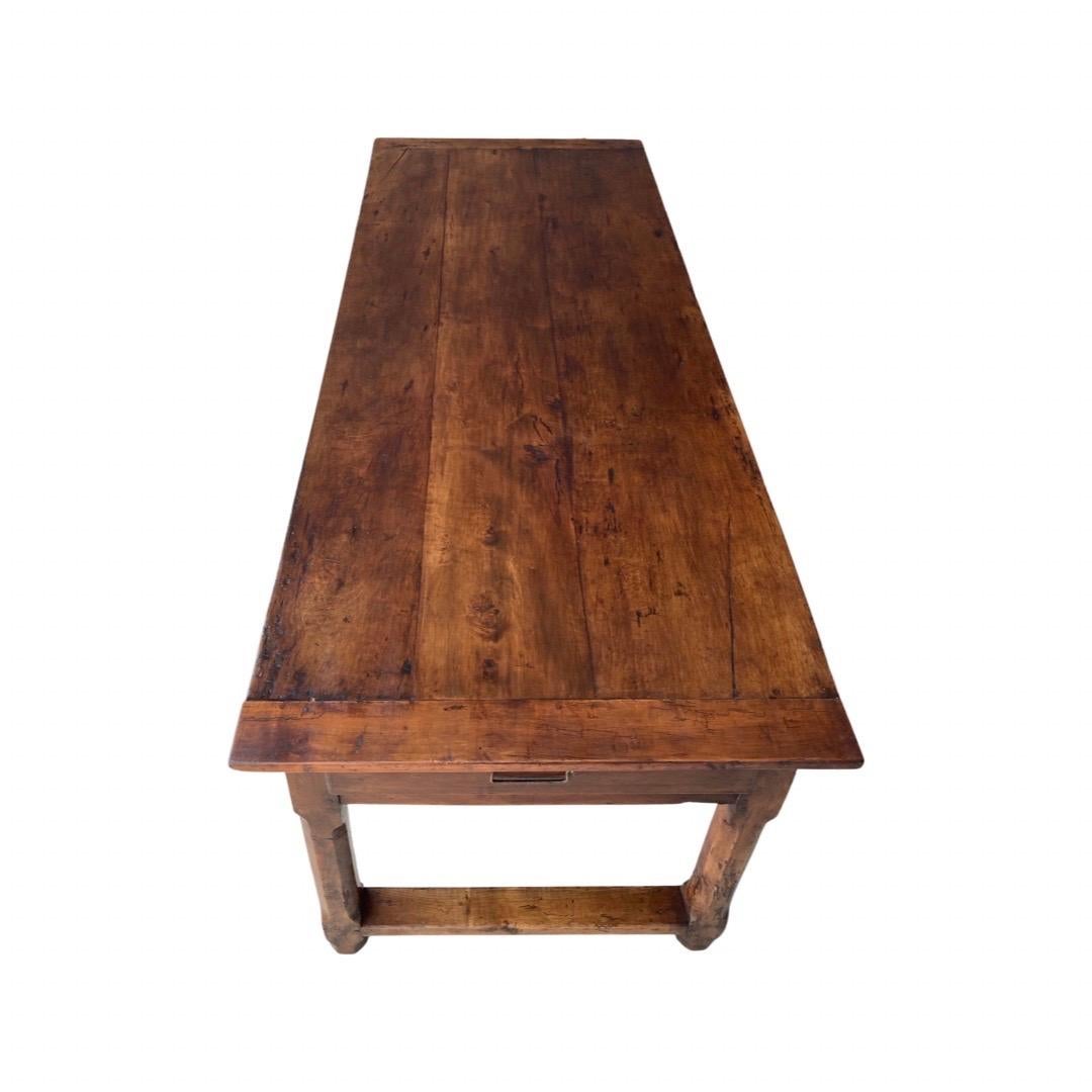 French Provincial 19th Century French Walnut Farm Table / Dining Table