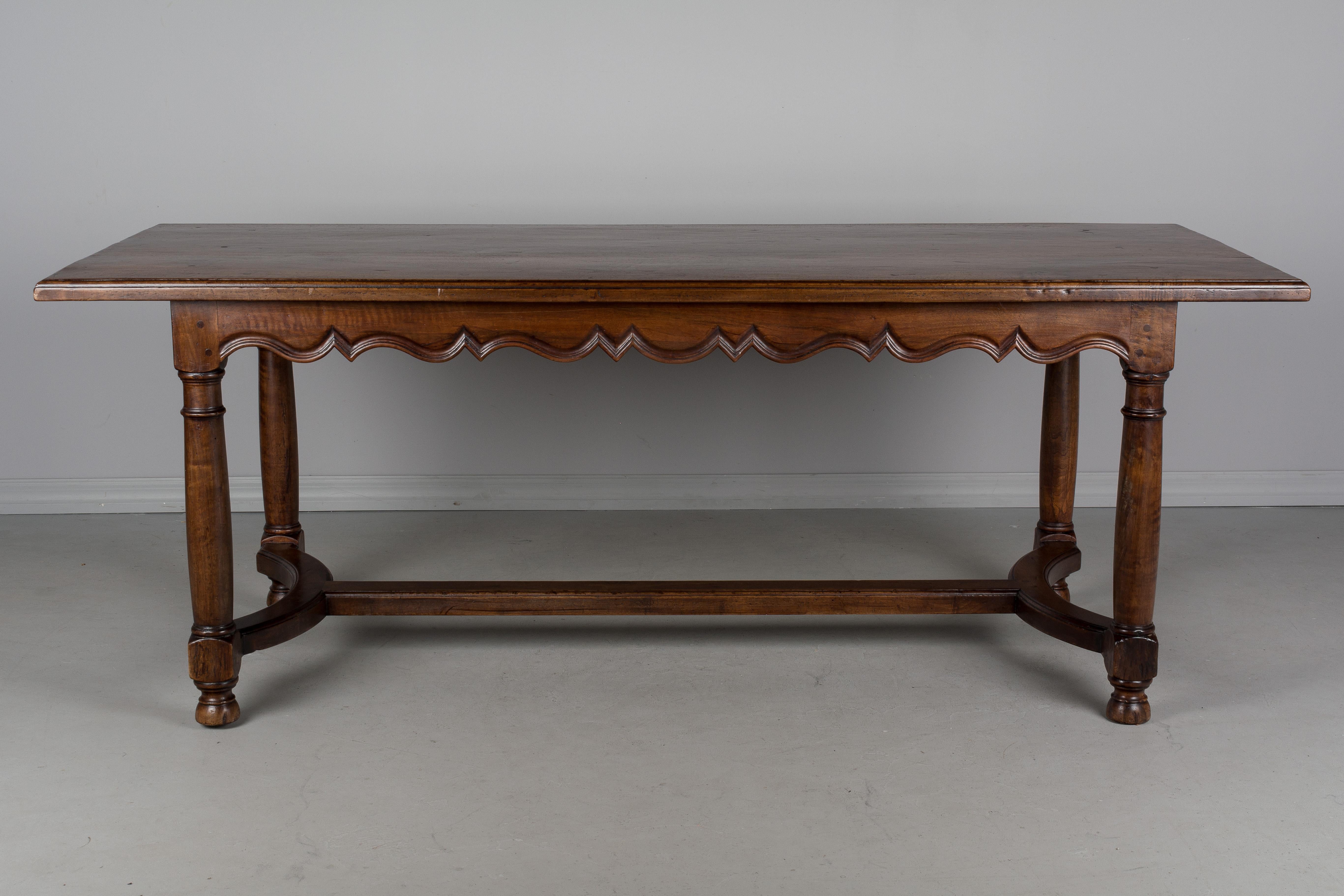 Louis Philippe 19th Century French Walnut Farm Table