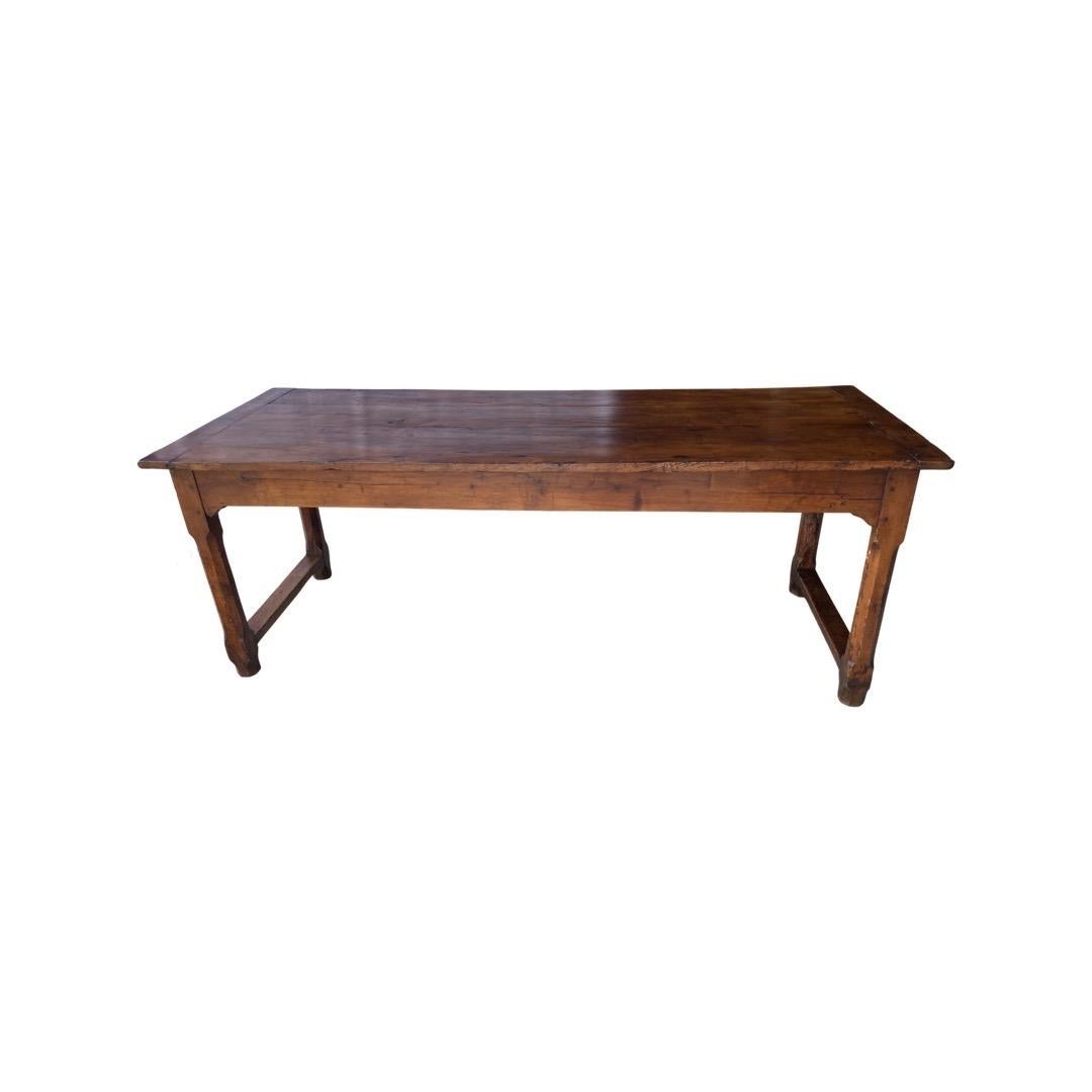 Hand-Crafted 19th Century French Walnut Farm Table / Dining Table