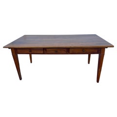 19th Century French Walnut Farm Table