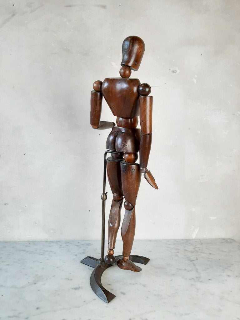 19th Century French Walnut Female Artist Mannequin at 1stDibs
