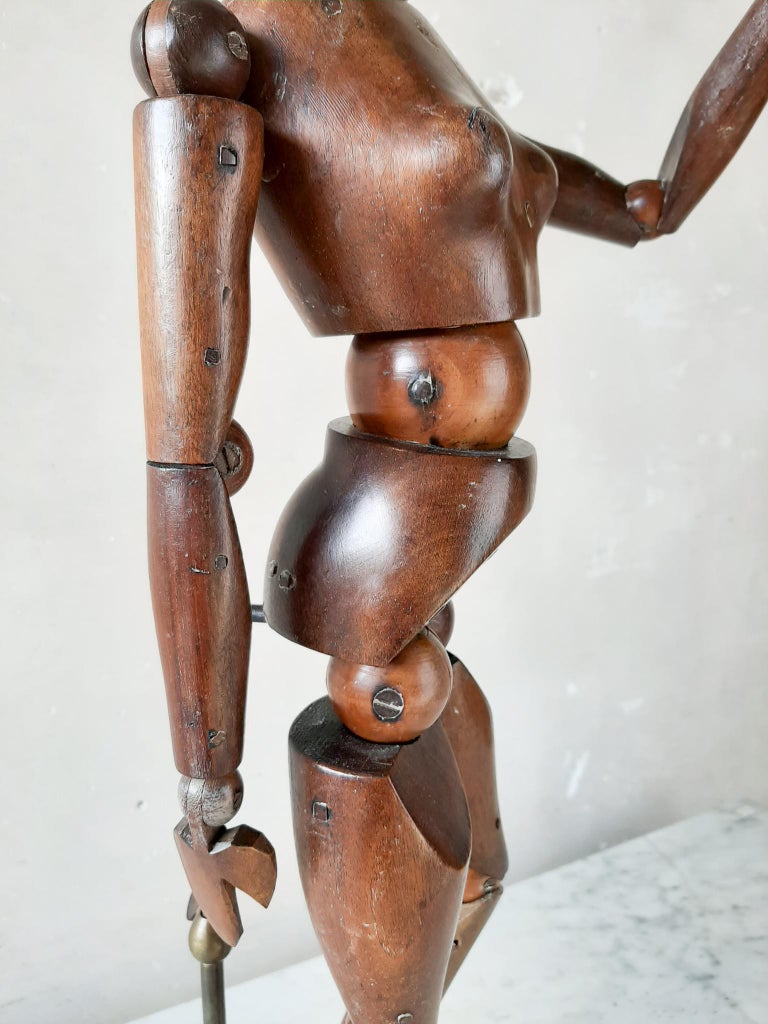 19th Century French Walnut Female Artist Mannequin at 1stDibs