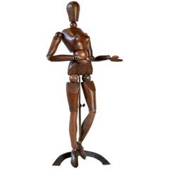 19th Century French Walnut Female Artist Mannequin