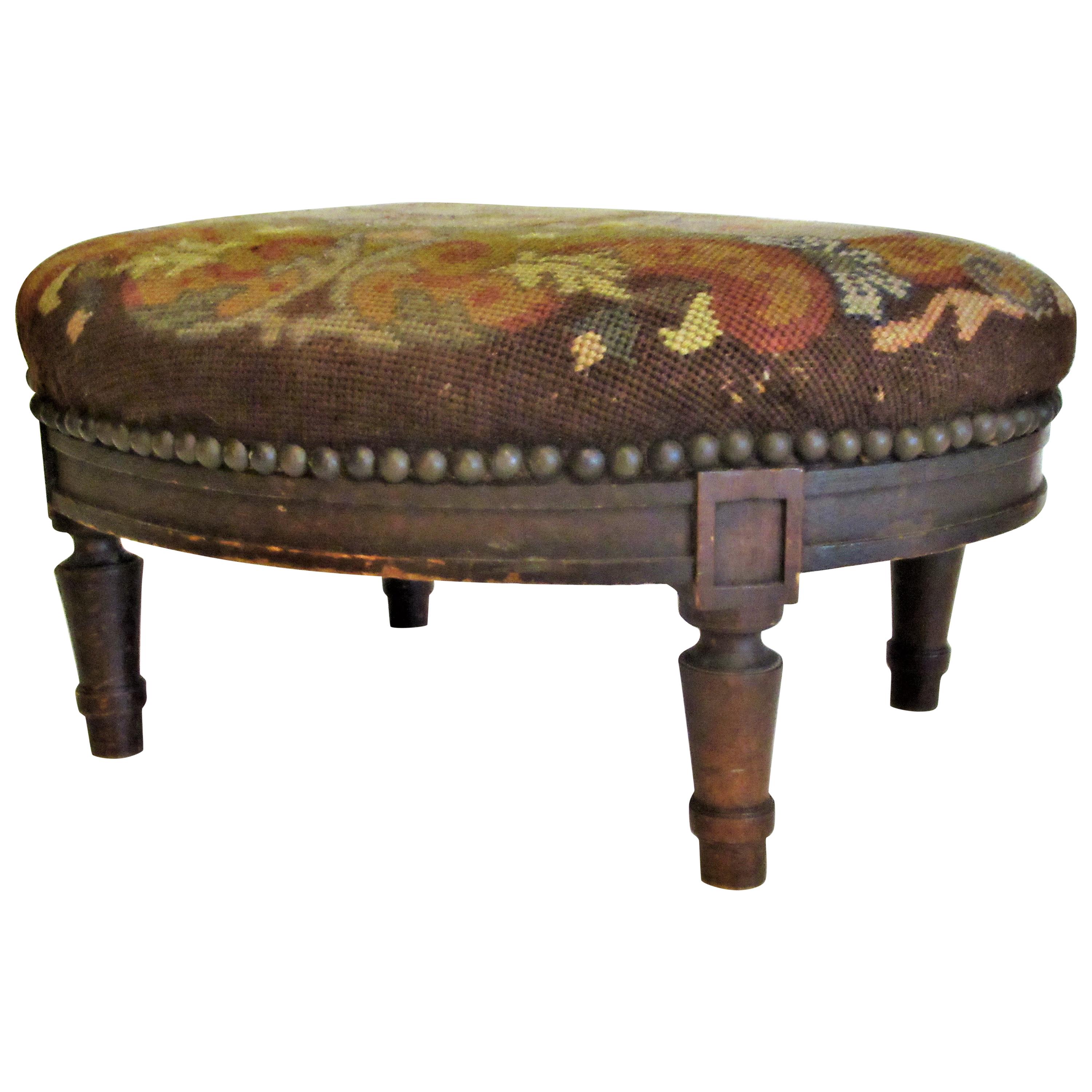 19th Century French Walnut Footstool