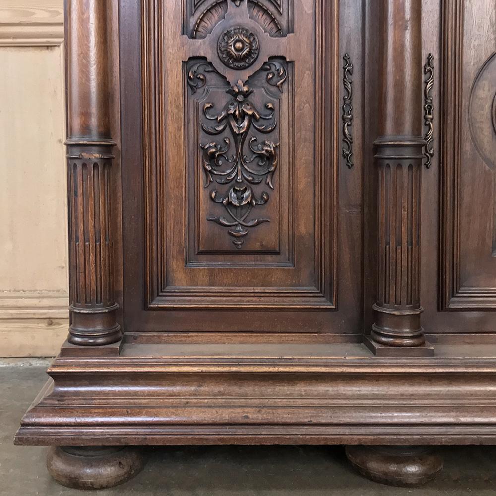 19th Century French Walnut Henri II Buffet 3