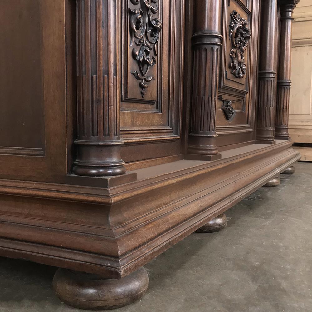 19th Century French Walnut Henri II Buffet 5