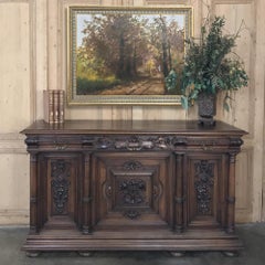 19th Century French Walnut Henri II Buffet