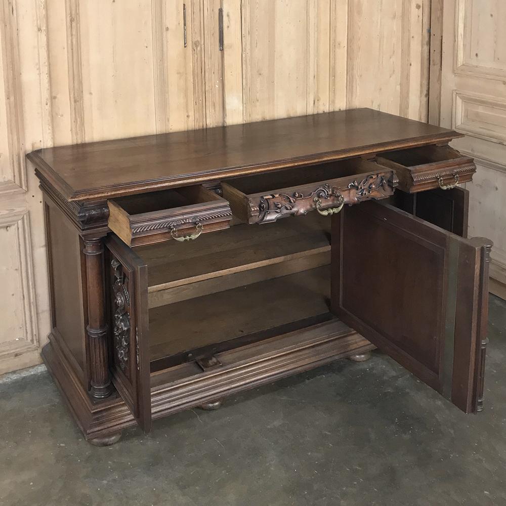 Late 19th Century 19th Century French Walnut Henri II Buffet