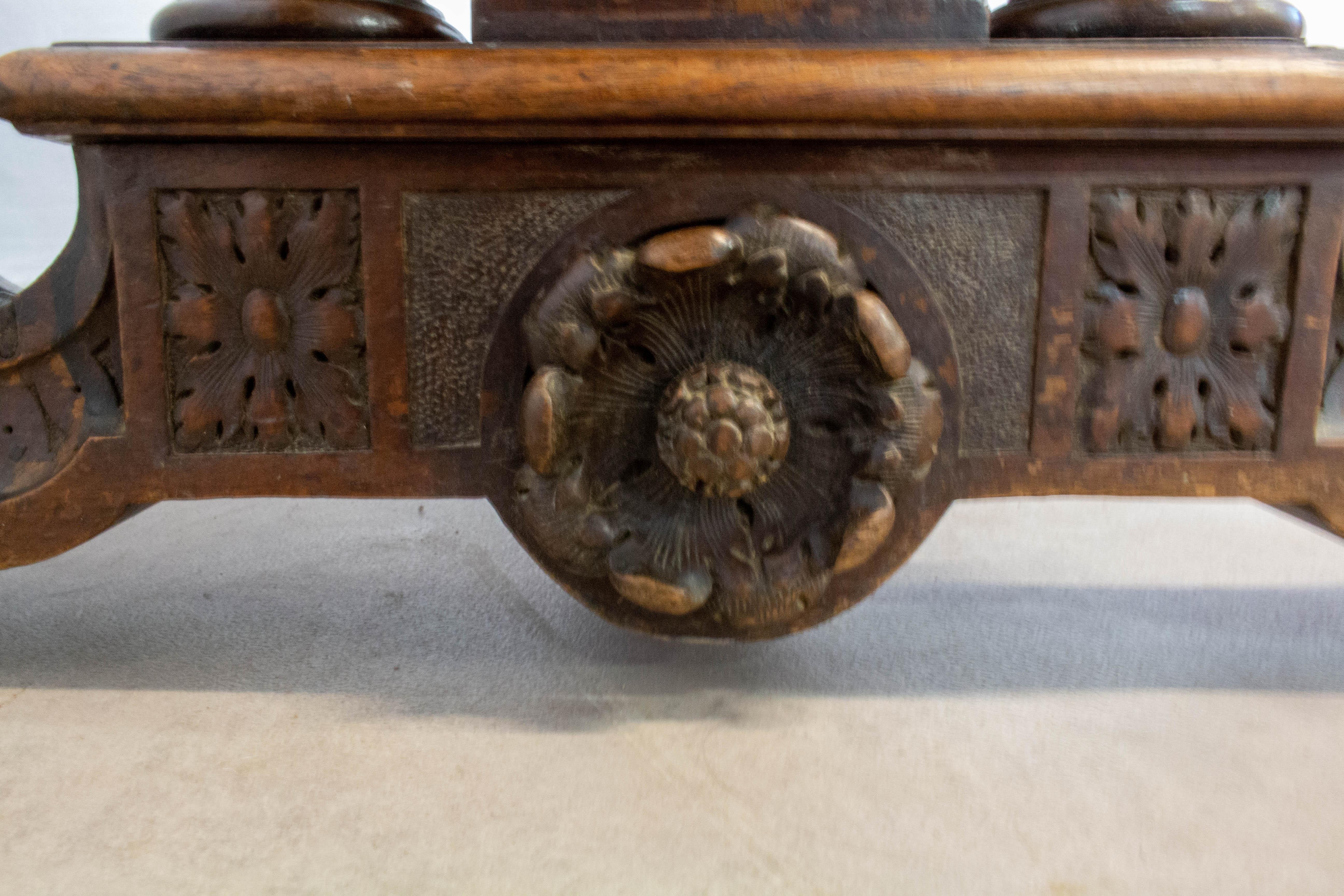 19th Century French Walnut Henri II Writing Table or Desk 4