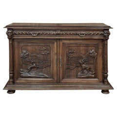 19th Century French Walnut Hunt Buffet ~ Credenza