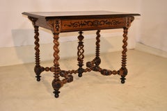 19th Century French Walnut Inlaid Desk