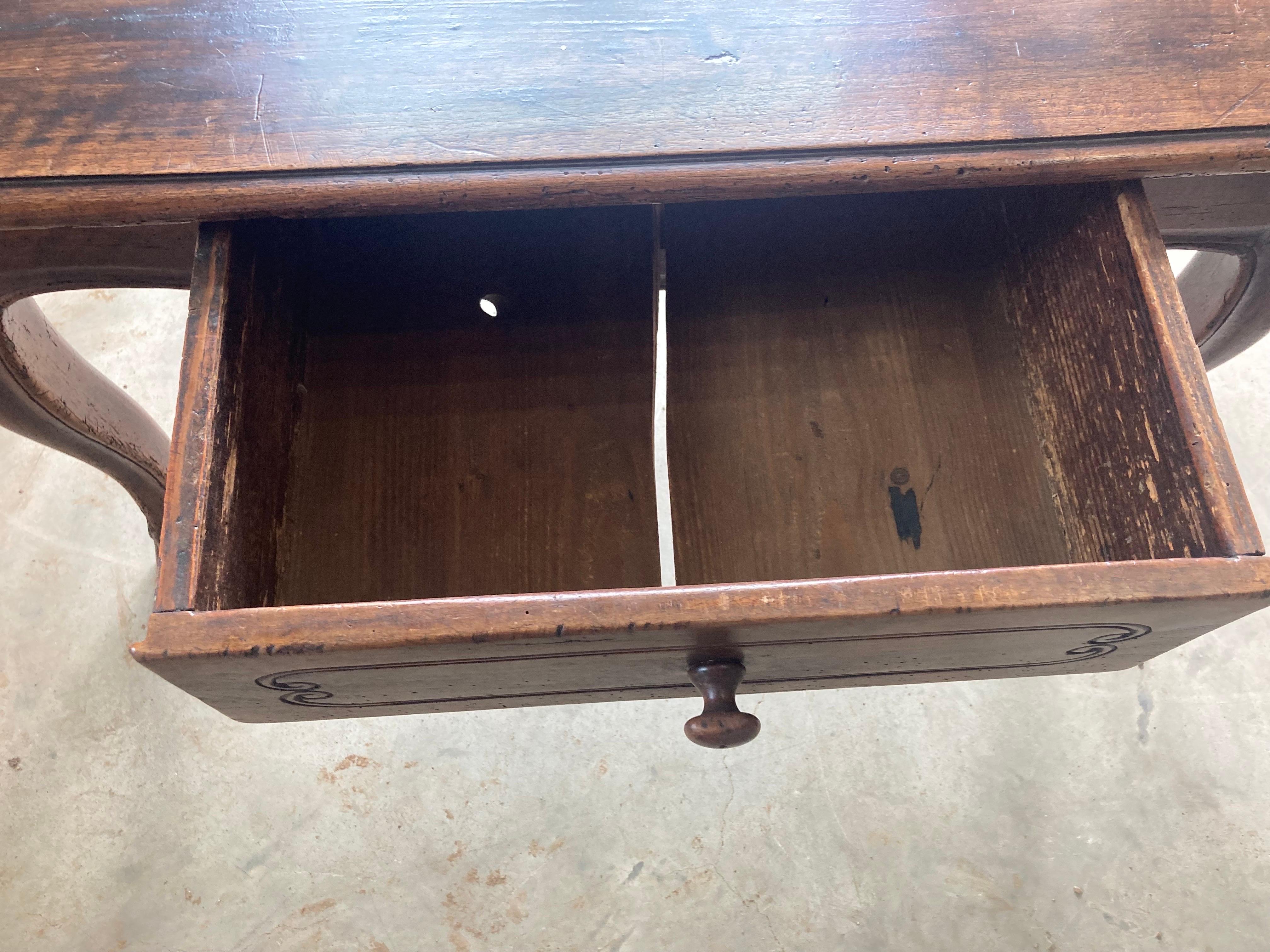 19th Century French Walnut Kitchen Table/ Dining Table 12