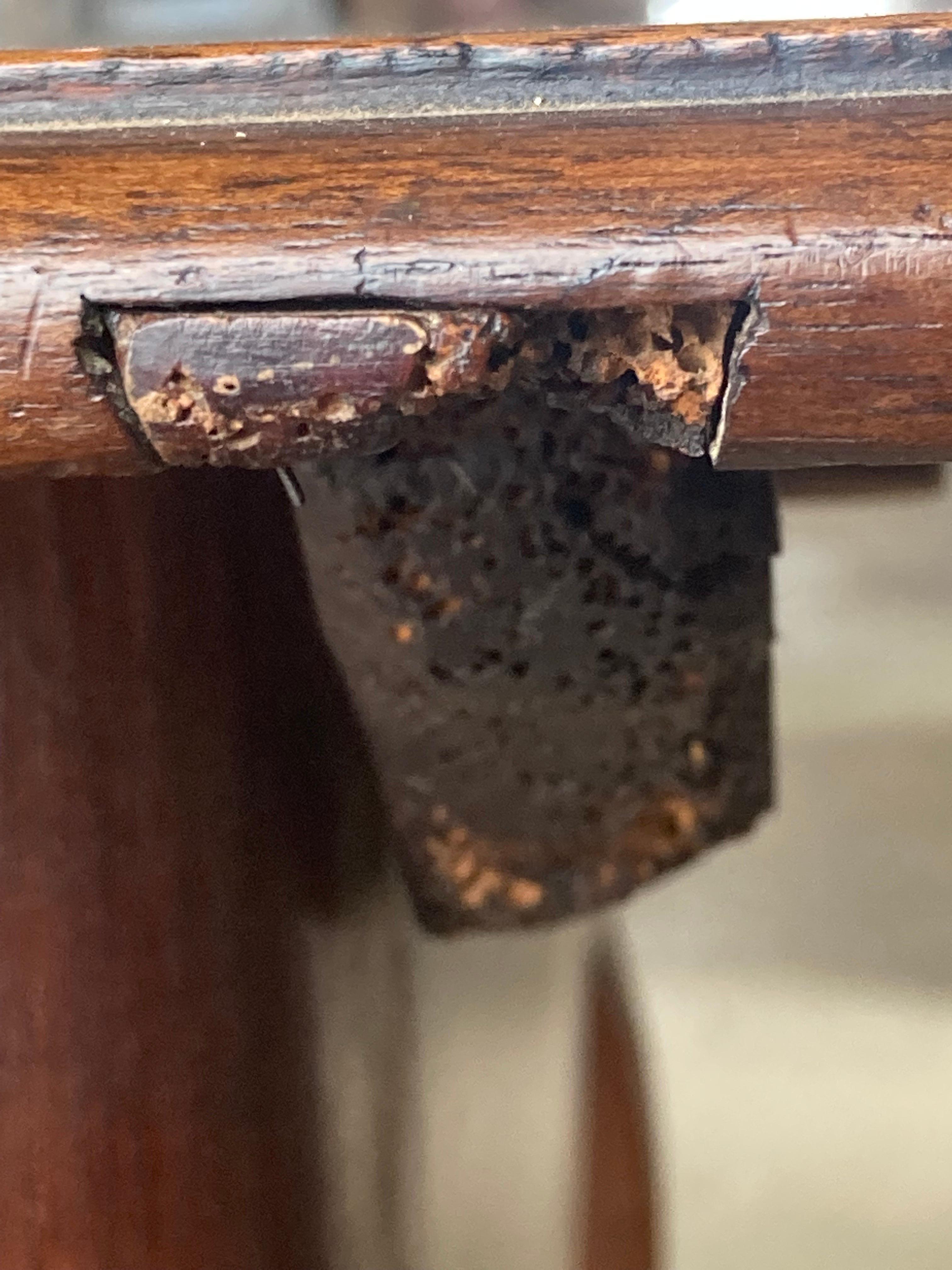 19th Century French Walnut Kitchen Table/ Dining Table 1