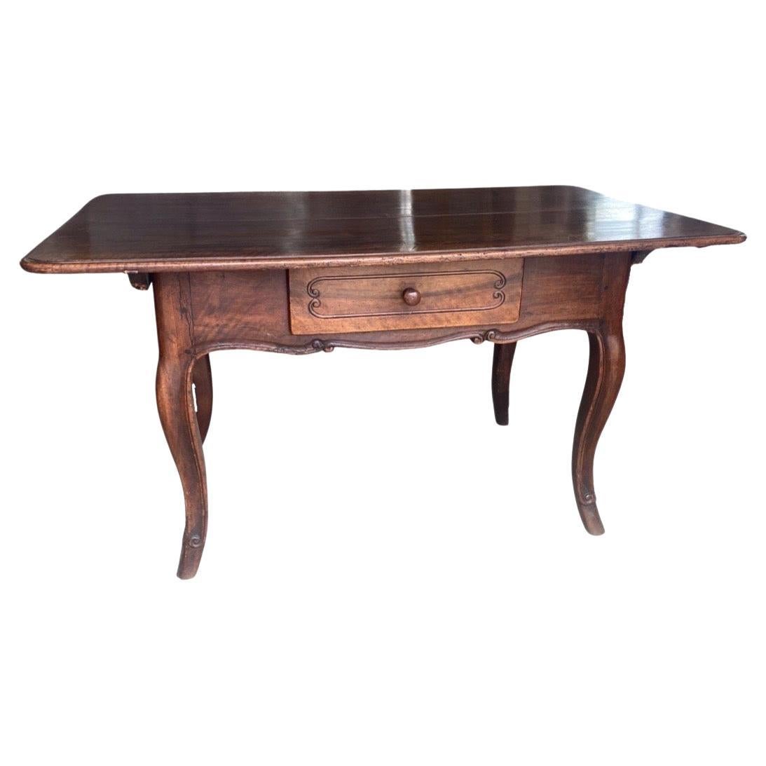 19th Century French Walnut Kitchen Table/ Dining Table