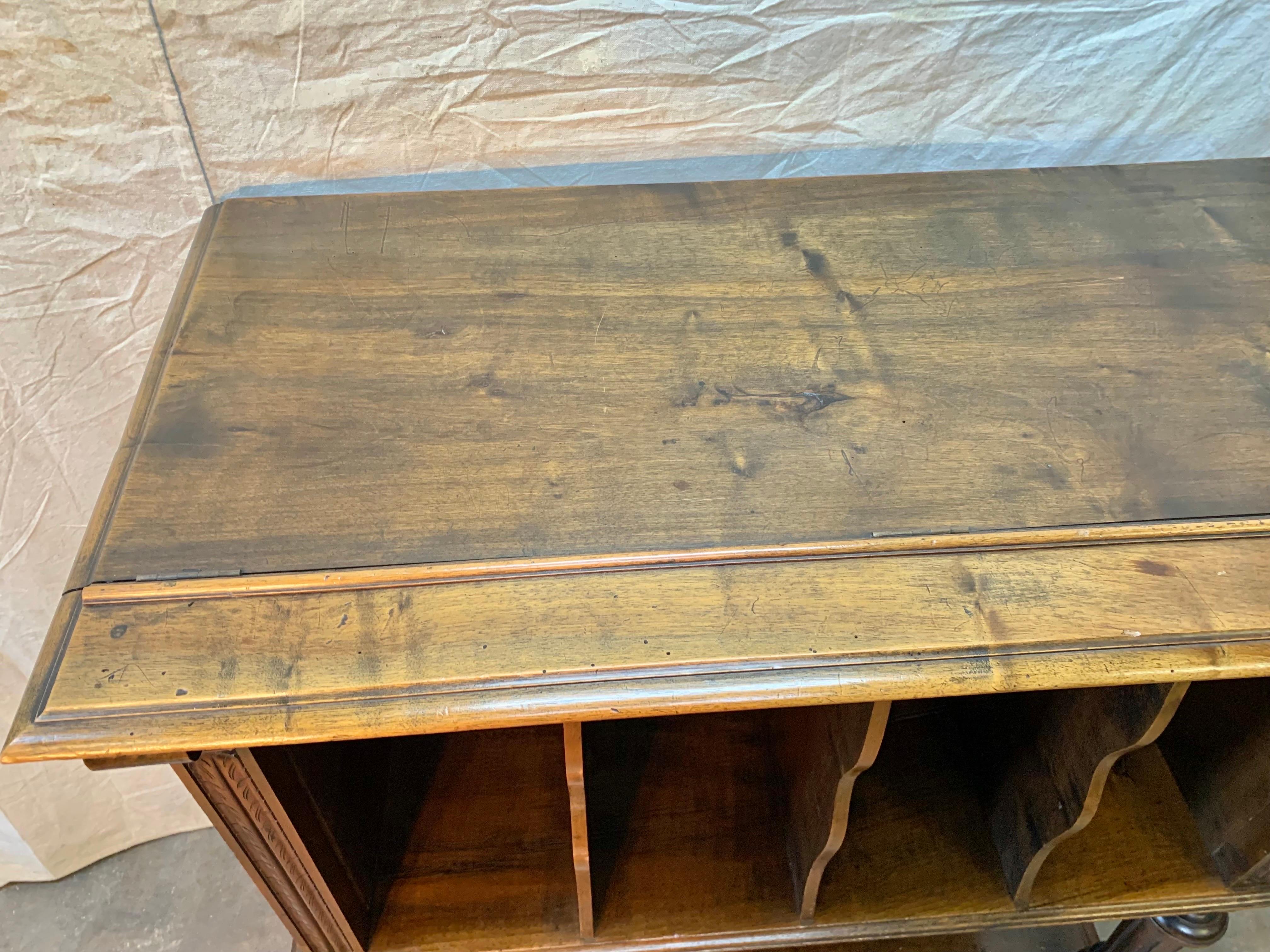 19th Century French Walnut Library Book Stand 6