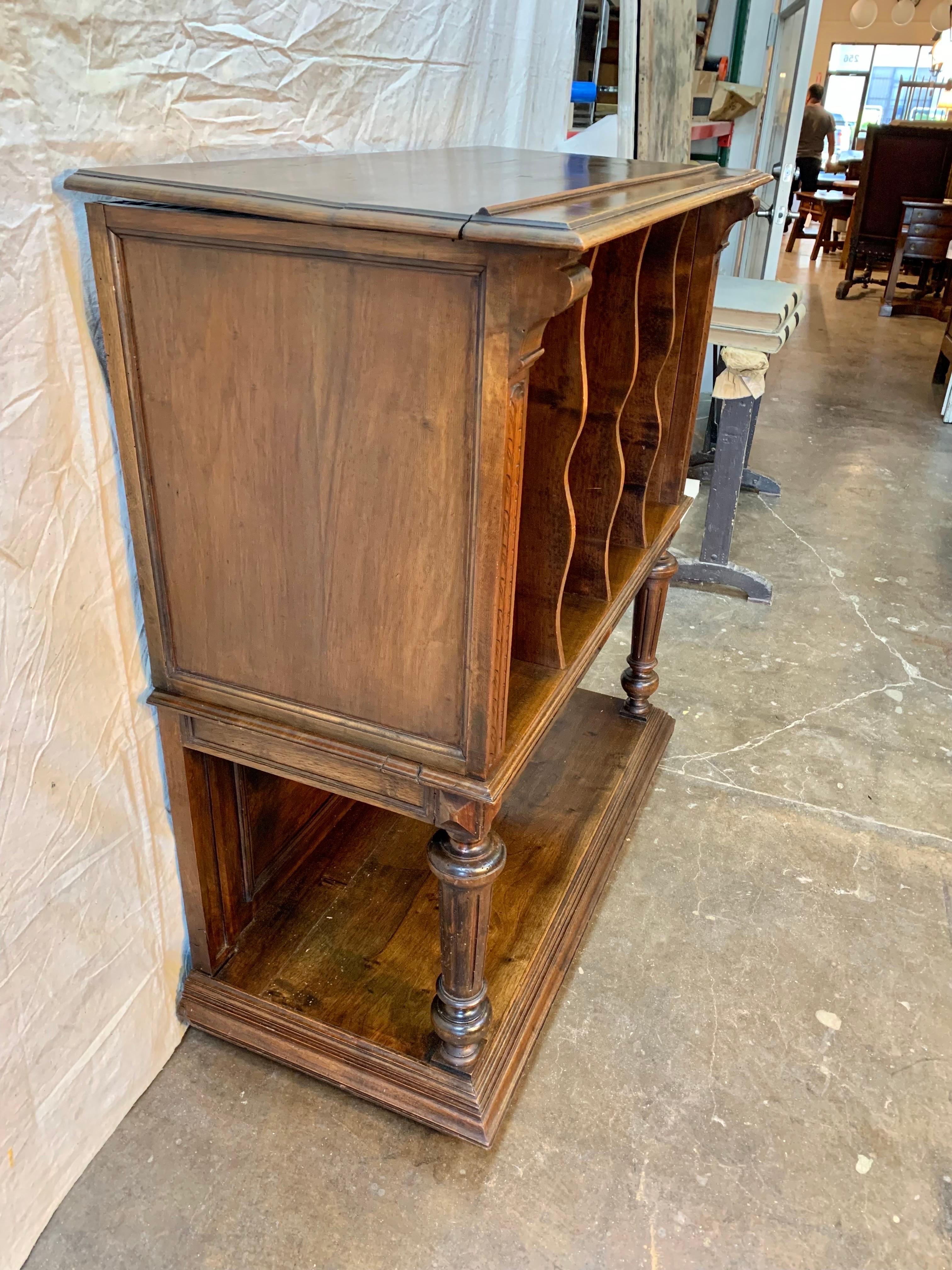 19th Century French Walnut Library Book Stand 2
