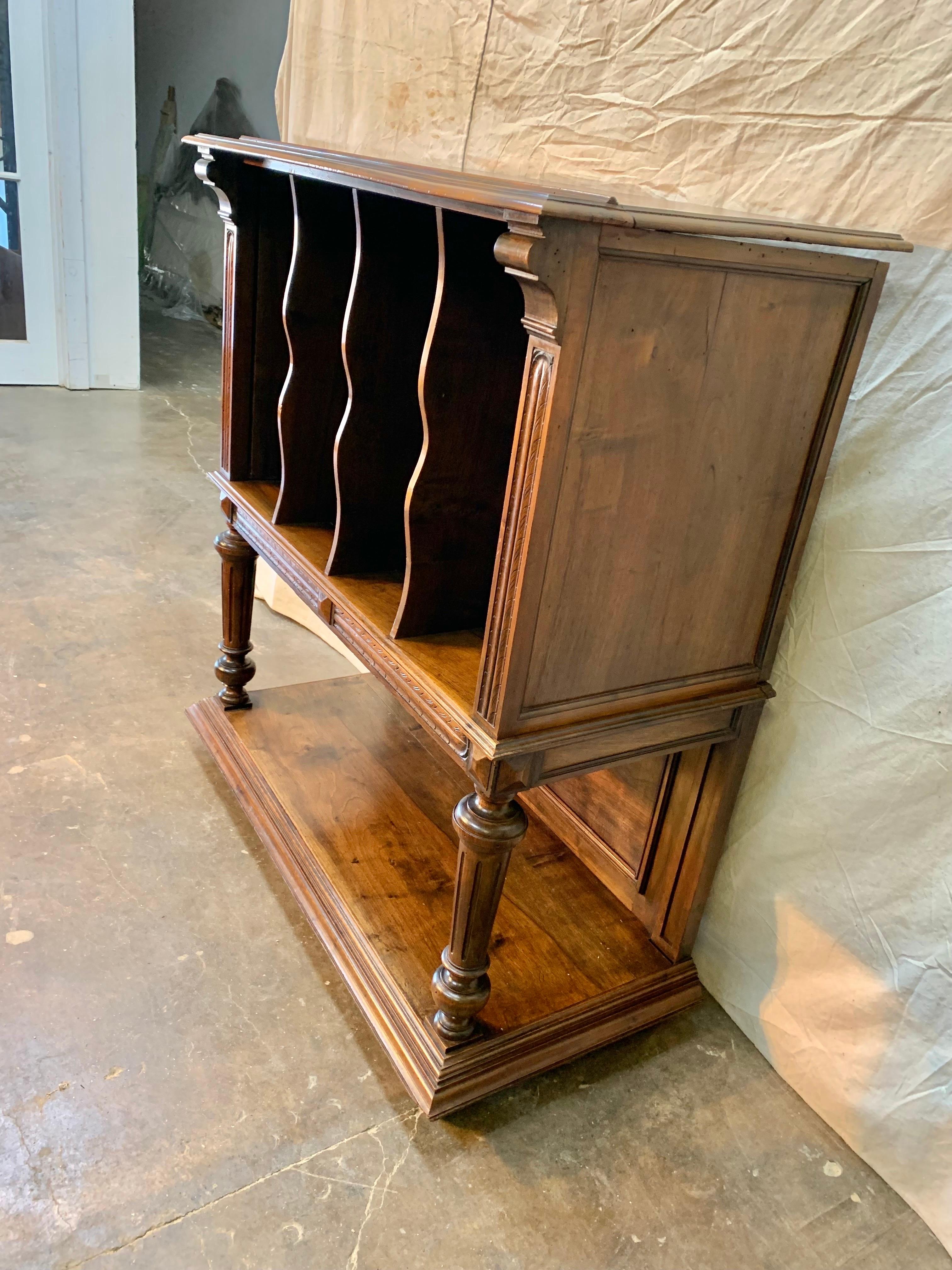 19th Century French Walnut Library Book Stand 3