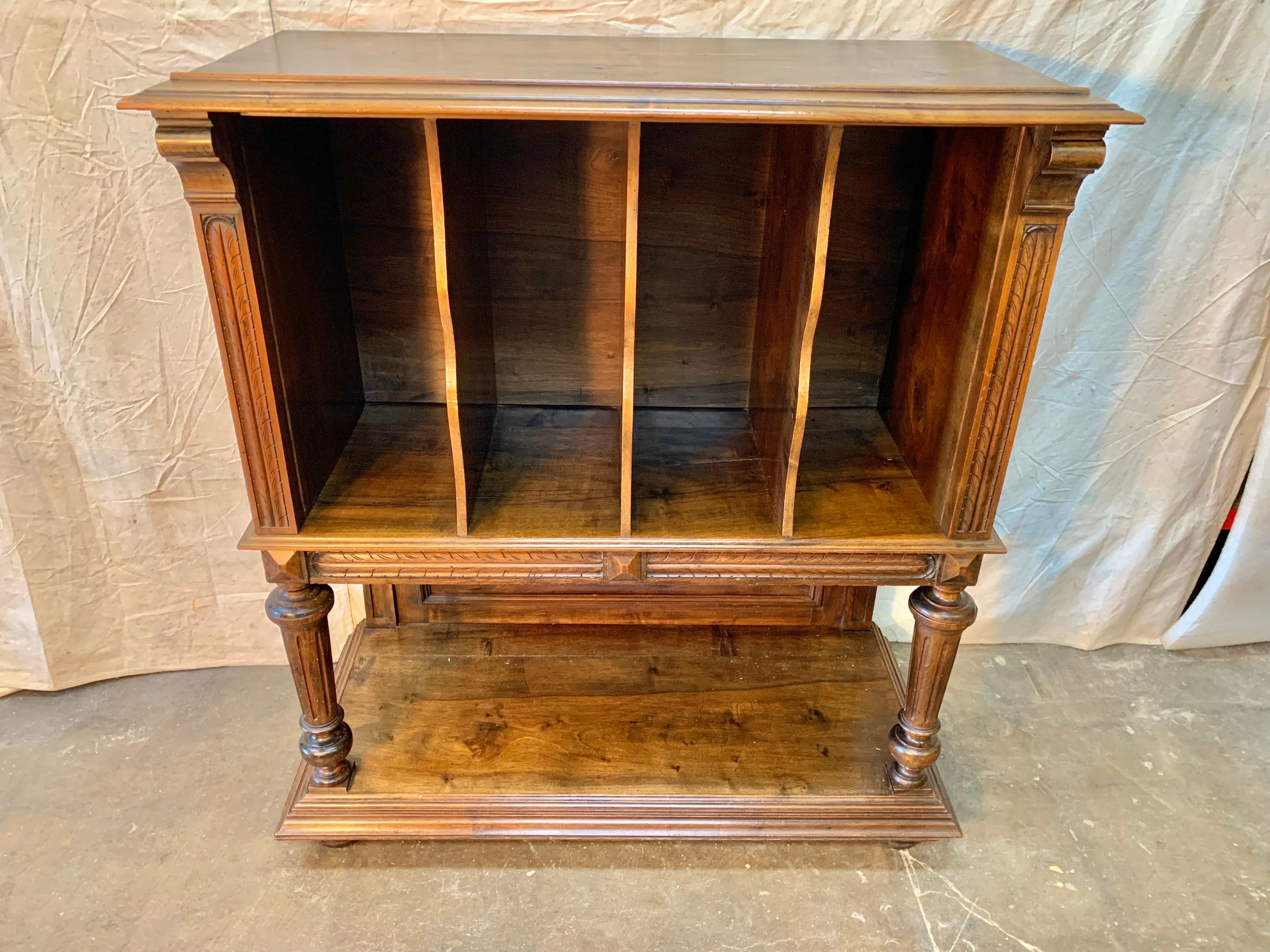 19th Century French Walnut Library Book Stand 4