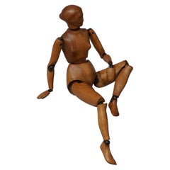 19th Century French Walnut Mannequin Maquette Francaise sur Armature Articulée