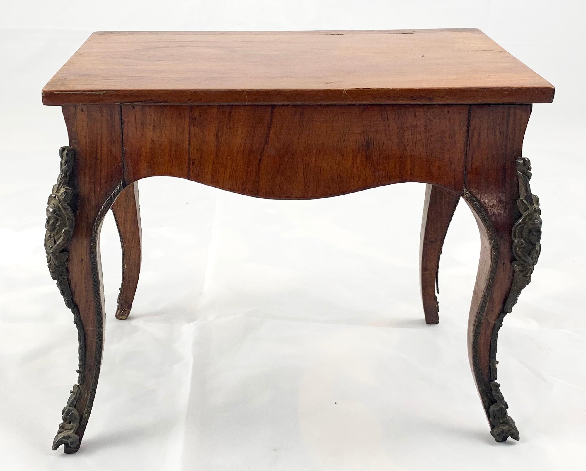 19th Century French Walnut Miniature Table For Sale 2