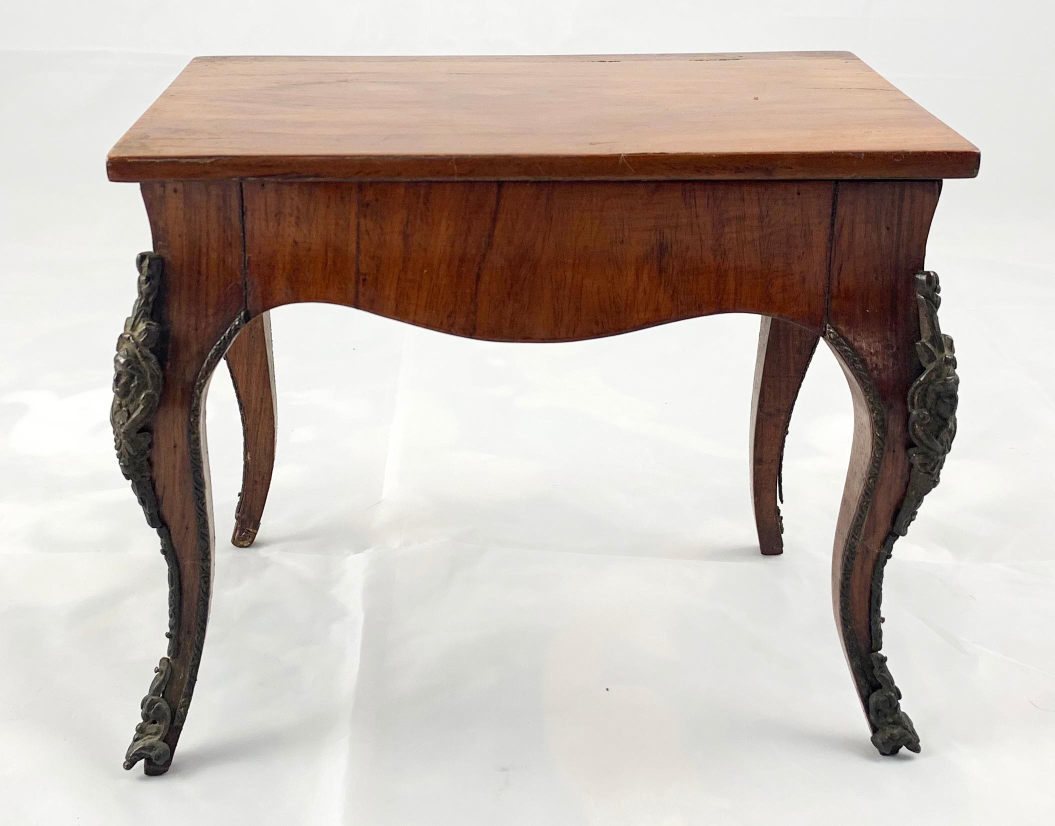 19th Century French Walnut Miniature Table For Sale 3