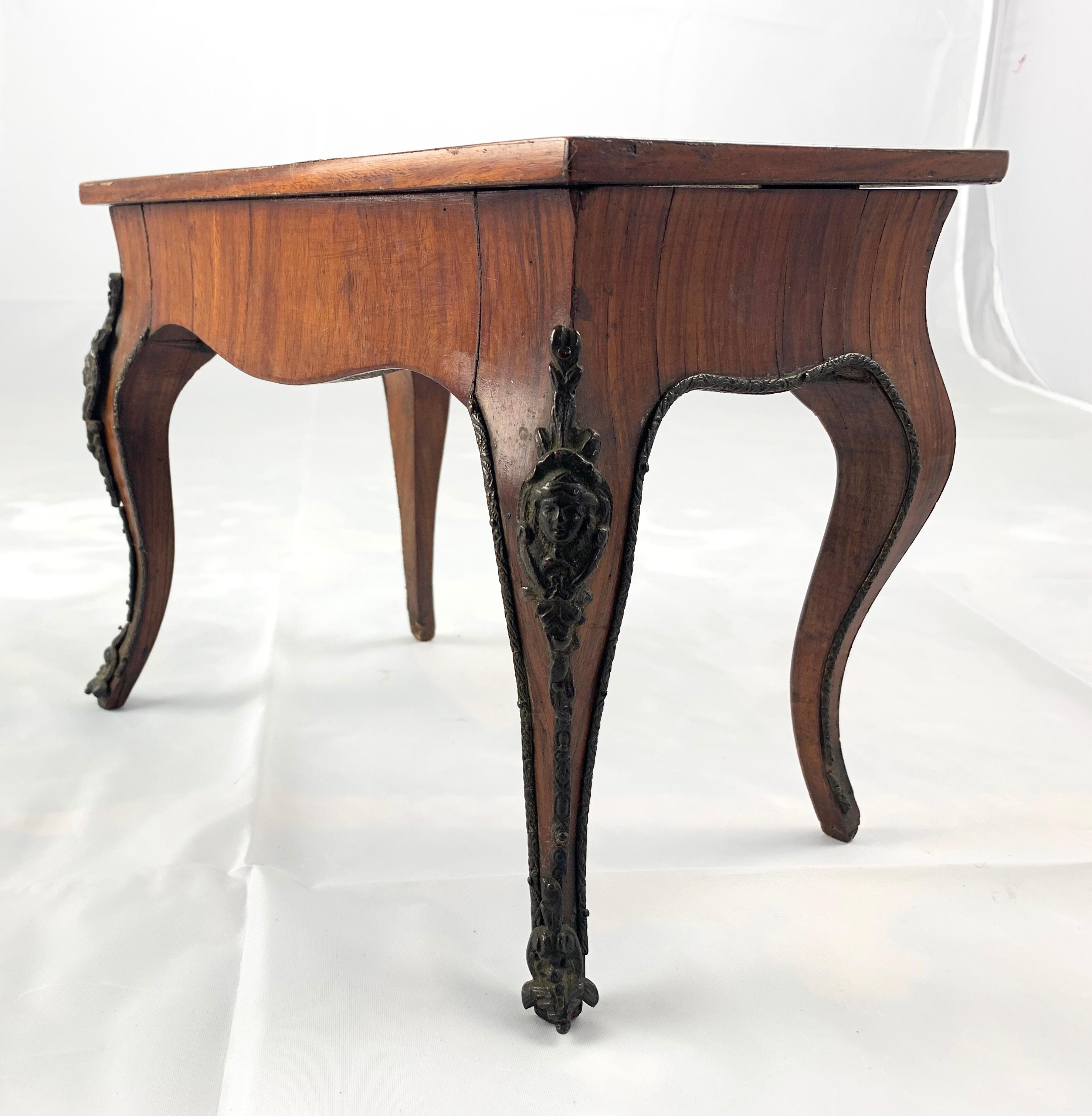 19th Century French Walnut Miniature Table For Sale 5