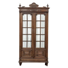 19th Century French Walnut Neoclassical Bookcase