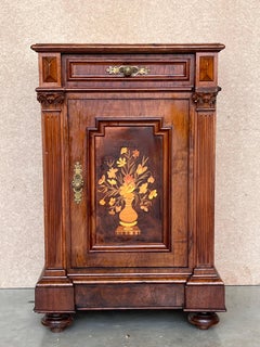 19th Century French Walnut Neoclassical Petit File Cabinet
