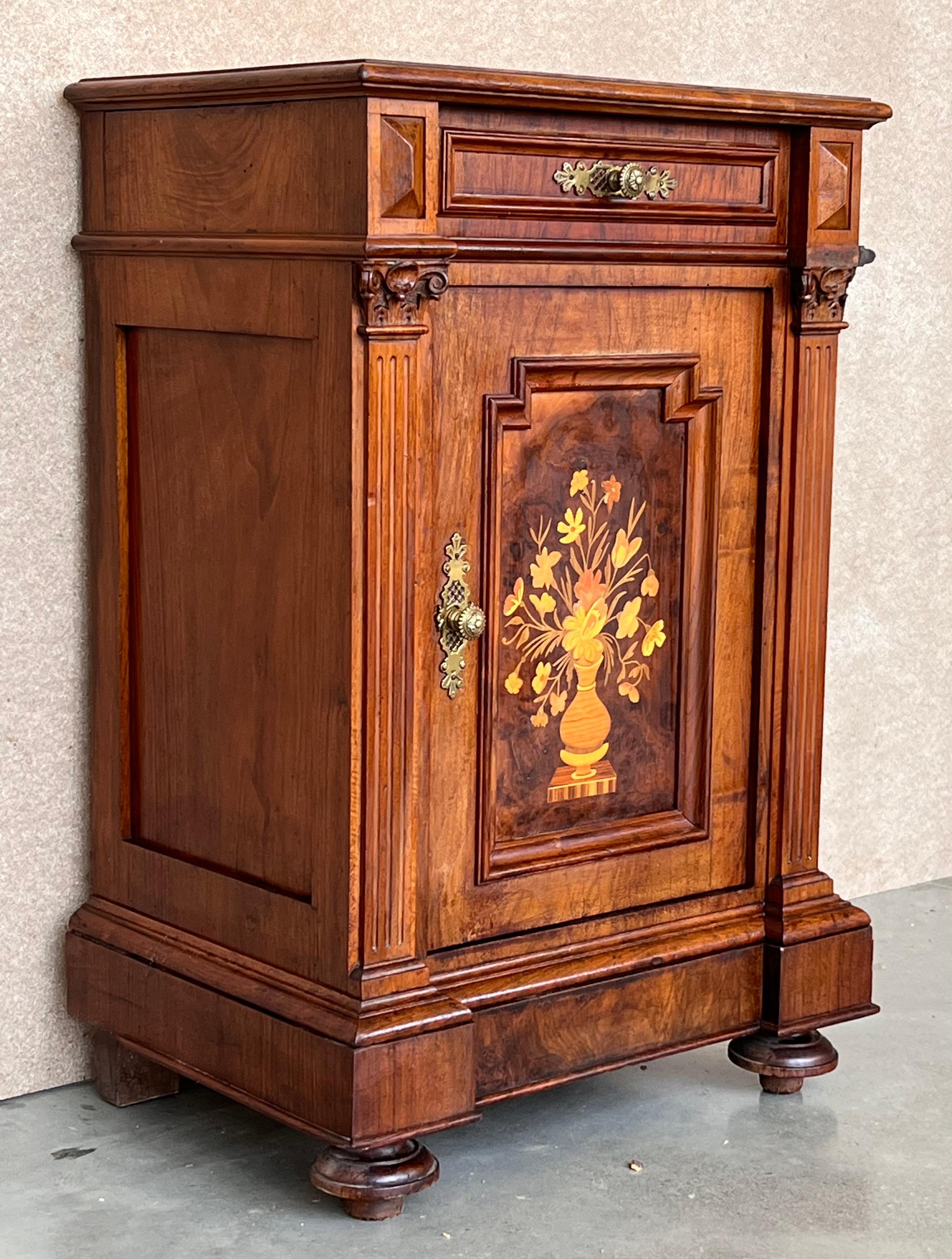 French Provincial 19th Century French Walnut Neoclassical Petit File Cabinet For Sale