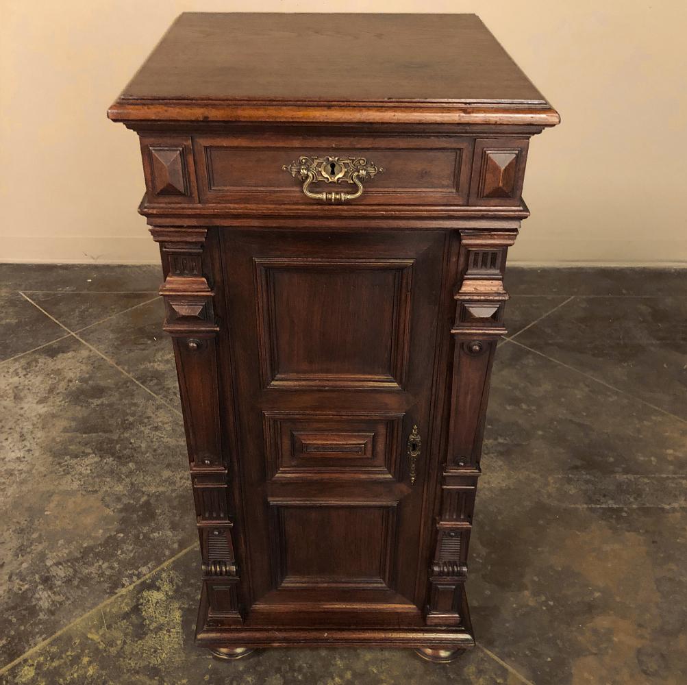 Neoclassical Revival 19th Century French Walnut Neoclassical Petit File Cabinet For Sale