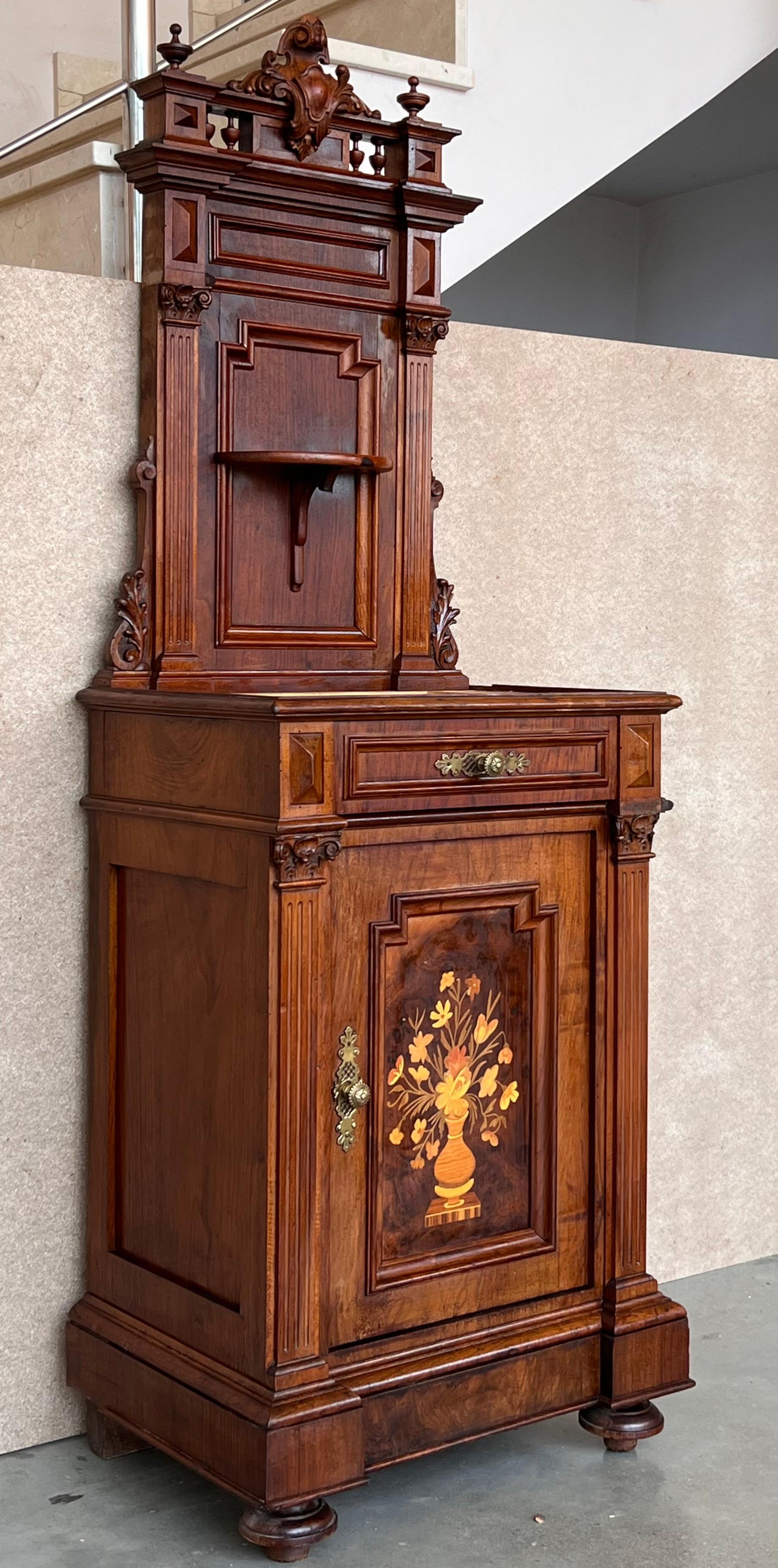 19th Century French Walnut Neoclassical Petit File Cabinet For Sale 5