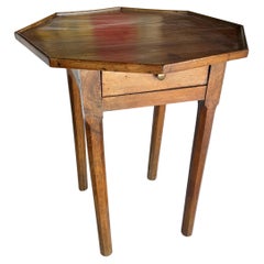 19th Century French Walnut Octagonal Side Table