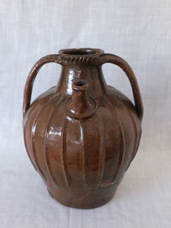 19th-Century French Walnut Oil Jug